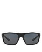 Prada Polarized Rectangle Wrap Sunglasses, 62mm