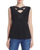 Milano Crossover Front Studded Tank - Compare At $54