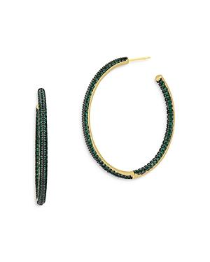 Freida Rothman Inside Out Pave Hoop Earrings