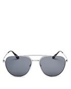 Prada Refined Brow Bar Aviator Sunglasses, 57mm