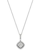 Bloomingdale's Cluster Diamond Pendant Necklace In 14k White Gold, 1.25 Ct. T.w. - 100% Exclusive