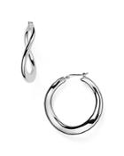 Sterling Silver Wavy Hoop Earrings - 100% Exclusive