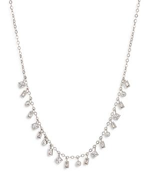 Luv Aj Crystal Shaky Charm Statement Necklace In Silver Tone, 16-18.5
