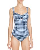 Tommy Bahama Gingham One Piece Swimsuit