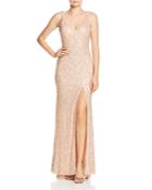 Mac Duggal Sequined Fishtail Gown