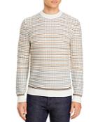 Boss Acree Striped Knit Crewneck Sweater