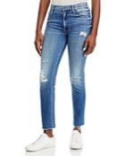 Mother Dazzler Mid Rise Ankle Fray Jeans In Weekend Warrior