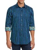 Robert Graham Andromeda Vert Stripe Classic Fit Button-down Shirt