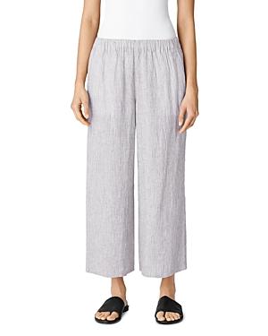 Eileen Fisher Organic Linen Cropped Wide Leg Pants