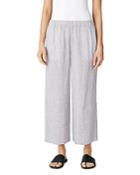 Eileen Fisher Organic Linen Cropped Wide Leg Pants