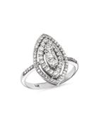 Bloomingdale's Diamond Tiered Marquis Statement Ring In 14k White Gold, 0.75 Ct. T.w. - 100% Exclusive
