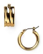 Lauren Ralph Lauren Gold Huggie Textured Hoop Earrings