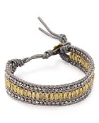 Chan Luu Gray Leather Bracelet