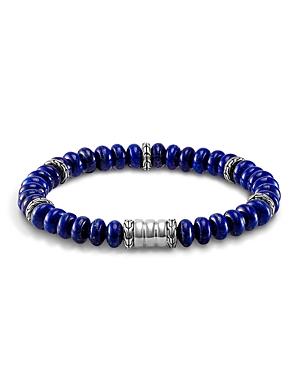 John Hardy Men's Sterling Silver Bedeg Beaded Bracelet With Lapis Lazuli