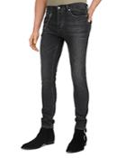 The Kooples Slim-fit Black Jeans With Chain