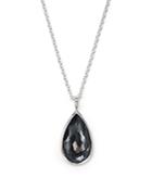 Ippolita Sterling Silver Rock Candy Large Pear Necklace In Clear Quartz And Hematite, 16