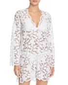 J. Valdi Floral Lace Tunic Cover-up