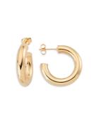 Maison Irem Bigger Donut Tubular Open Hoop Earrings In 18k Gold Plated Sterling Silver