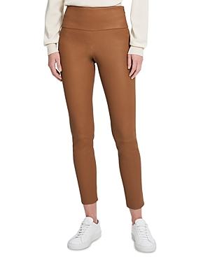 Theory Leather Yoke Leggings