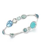 Ippolita Sterling Silver Rock Candy Semi-precious Multi-stone Doublet Bangle Bracelet In Light Blue