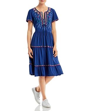Johnny Was Sicilia Tiered Cotton Knit Dress