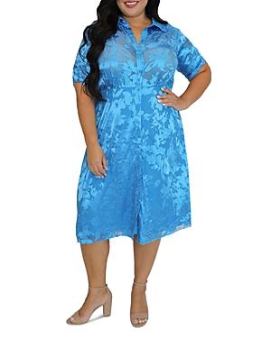 Maree Pour Toi Plus Burnout Shirt Dress