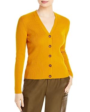 Tory Burch Simone Merino Wool Ribbed Cardigan