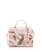 Ted Baker Deanna Peach Blossom Crosshatch Small Tote