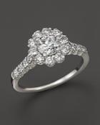 Certified Diamond Round Brilliant Cut Cluster Ring In 14k White Gold, 1.50 Ct. T.w.
