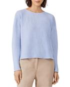Eileen Fisher Linen Blend Ribbed Top