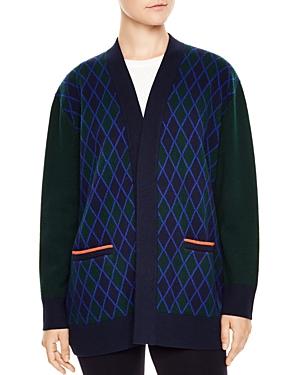 Sandro Clara Check-pattern Just Love U Wool Cardigan