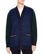 Sandro Clara Check-pattern Just Love U Wool Cardigan