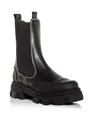 Ganni Women's Platform Mid Calf Chelsea Boots