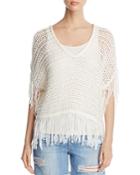 Cupcakes And Cashmere Malloy Threadbare Knit Top