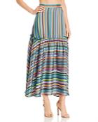 Milly Rainbow-striped Maxi Skirt