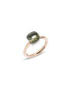 Pomellato Nudo Mini Ring With Faceted Prasiolite In 18k Rose And White Gold