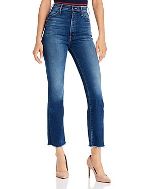 Mother The Hustler Ankle Fray Flared Jeans In Night Clubbing
