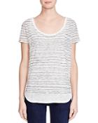 Majestic Filatures Striped Double Layer Tee