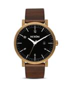 Nixon Rollo Brown Leather Watch, 42mm
