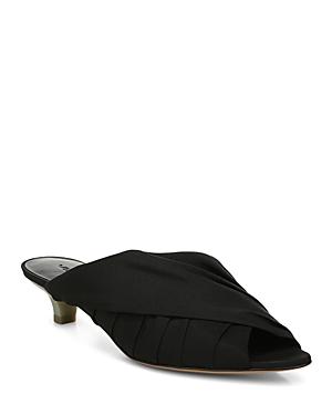Vince Women's Zoey Peep Toe Crossover Kitten Heel Pumps