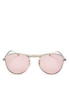 Oliver Peoples Brow Bar Round Sunglasses, 51mm