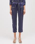 L'agence Leigh Striped Silk Pants