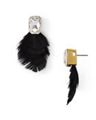 Kate Spade New York Crystal & Feather Stud Earrings