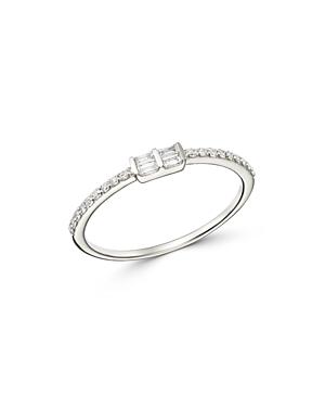 Bloomingdale's Diamond Baguette Ring In 14k White Gold - 100% Exclusive