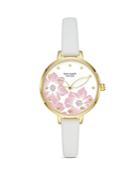 Kate Spade New York Metro White Leather Strap Watch, 34mm