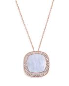 Roberto Coin 18k Rose Gold Carnaby Street Diamond & Mother Of Pearl Pendant Necklace, 28