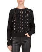 The Kooples Studded & Grommeted Sweater