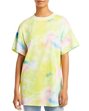 Alice And Olivia Garner Tie Dye Drop Shoulder Boxy Tee