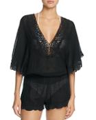 Eberjey Sol Liberty Lace Trimmed Romper Swim Cover-up