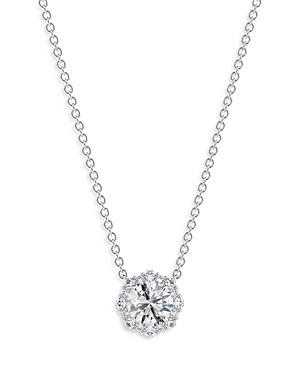 De Beers Forevermark Platinum Center Of My Universe Diamond Floral Pendant Necklace, 15-17